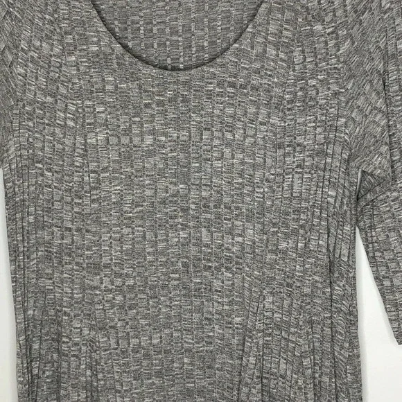 Torrid Womens Dress Size 2X Soft Plush Light Grey Ribbed Fluted Scoop Neck - Picture 5 of 9